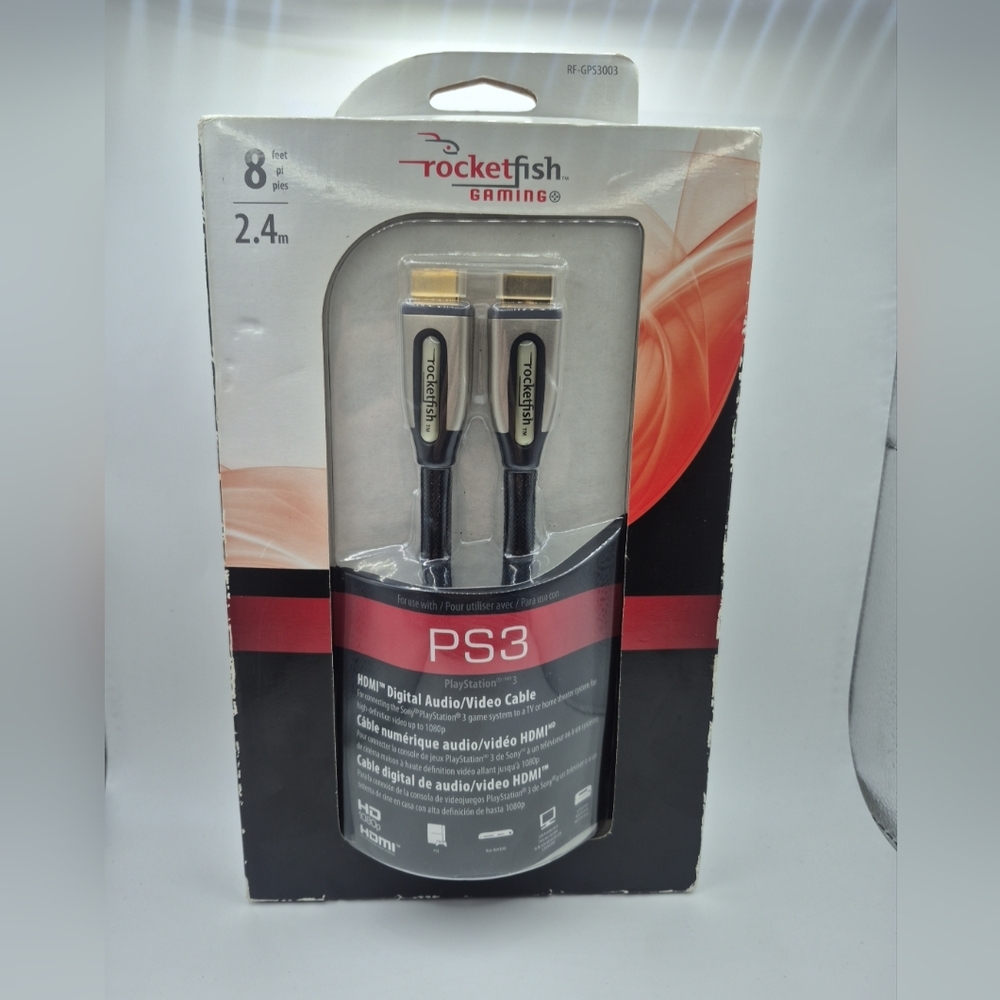 HDMI Digital Audio/Video Cable Rocketfish Gaming PS3 - NEW